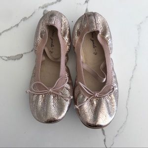 rose gold ballet slippers